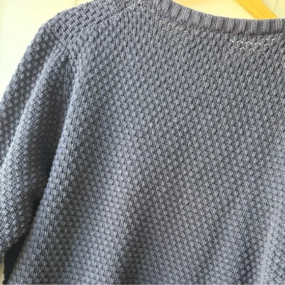 Men's Old Navy EUC Classic Cable Knit Sweater - Navy Sz L - Picture 4 of 5